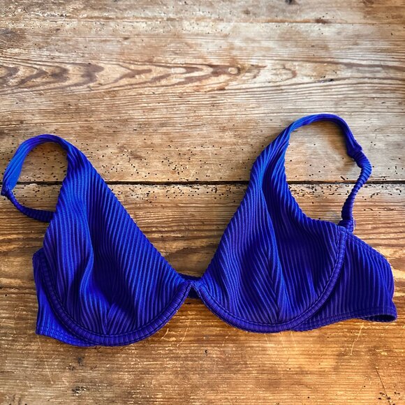 Hollister Other - ~SOLD~ Blue ribbed bikini top by Hollister- Medium/ 34C/ 36B/ 32DD/ 34D